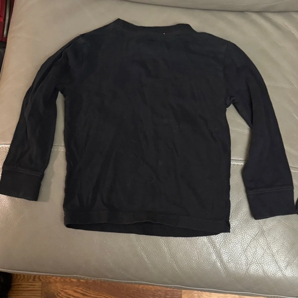 Nike Kids Black Long Sleeve Tee “Heatwave” Colorful Swoosh size 4